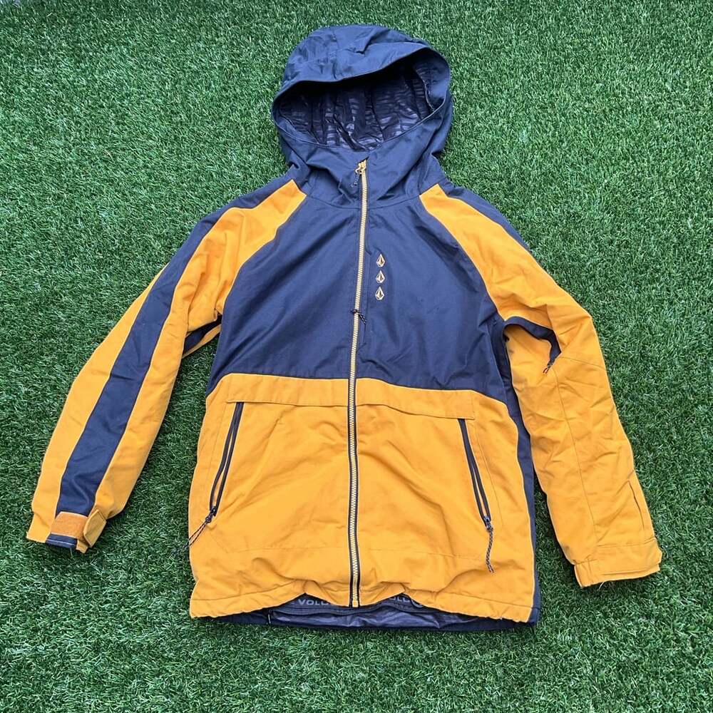 Y2K Volcom Insulated Black/Yellow Ski Snowboard Snow Jacket